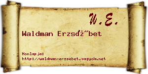 Waldman Erzsébet névjegykártya